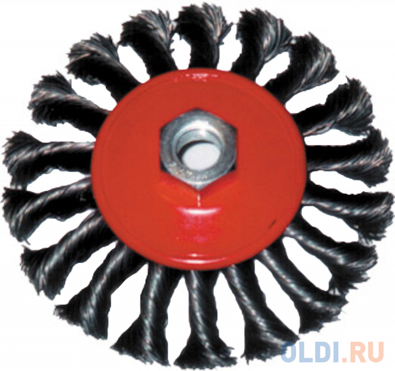 

Кордщетка FIT 39116 колесо 125мм витая с наклоном гайка м 14