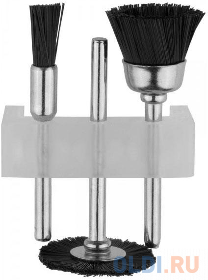 Кордщетка STAYER 29914-H3  нейлоновая для чистки и полирования 3шт. палочка для чистки ушей с подсветкой ааа 14 х 1 2 см