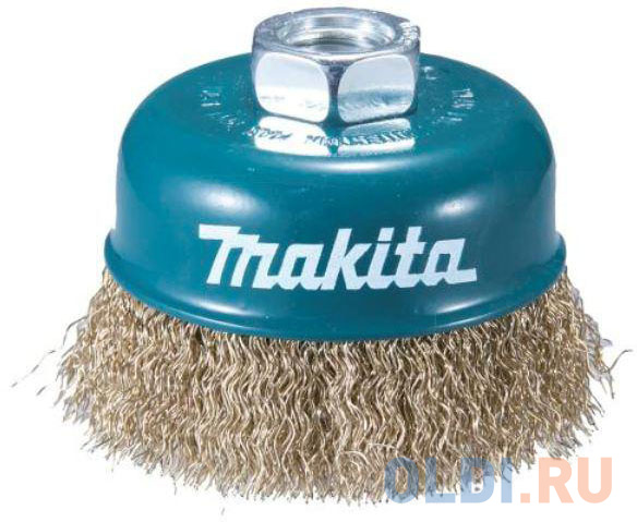 

Кордщетка MAKITA D-39768 чашечная, 75мм, M14, витая латунная проволока 0.3мм