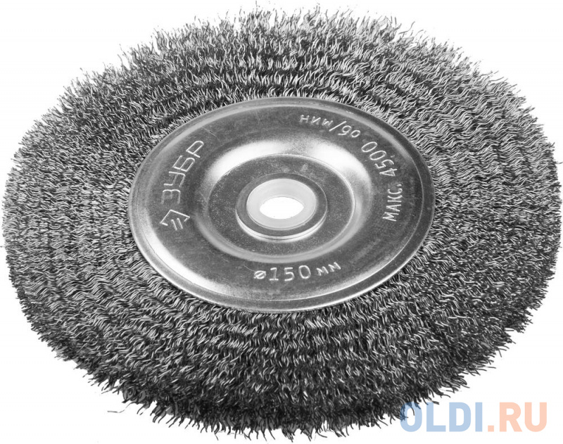 

Кордщетка ЗУБР 35185-150_z01 ЭКСПЕРТ дисковая для станка витая сталь 0.3мм 150/12.7мм
