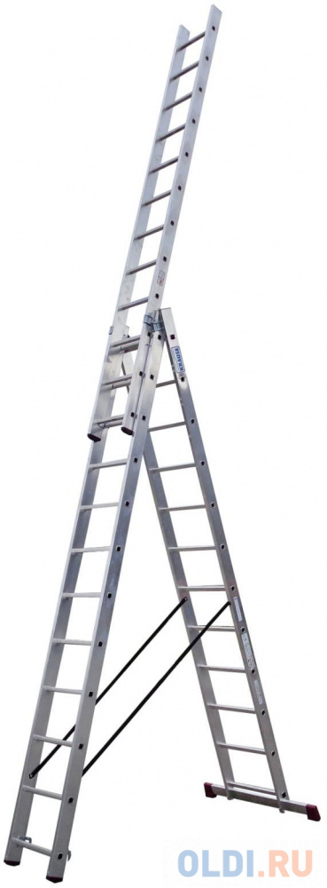 Трехсекционная универсальная лестница CORDA 3х12 алюминиевая трехсекционная лестница perilla