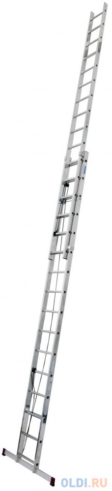Двухсекционная лестница с тросом CORDA 2х14, размер 390х41х14 см 030511 - фото 2
