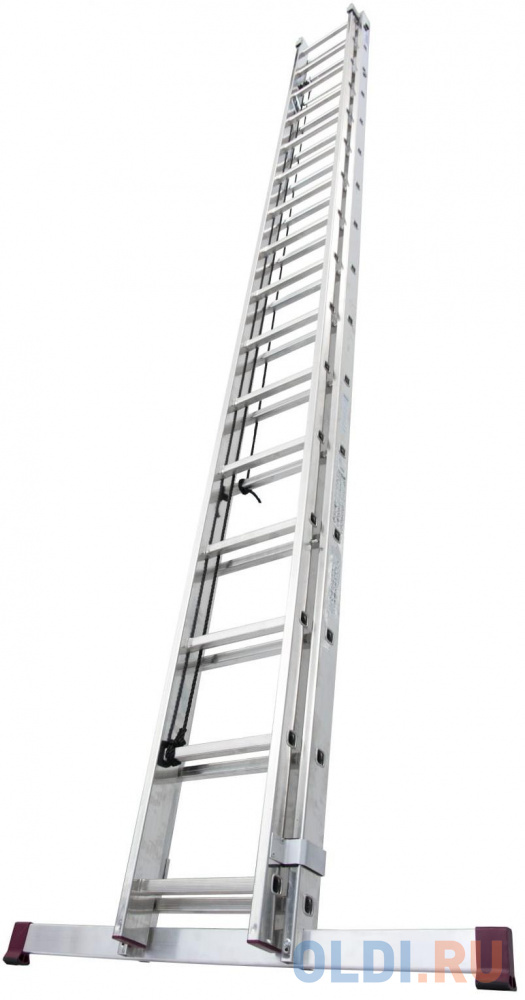 Двухсекционная лестница с тросом CORDA 2х14, размер 390х41х14 см 030511 - фото 6