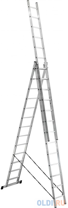 UFUK Лестница 3-секционная алюминиевая 313 411313, размер 3710х460х176 мм