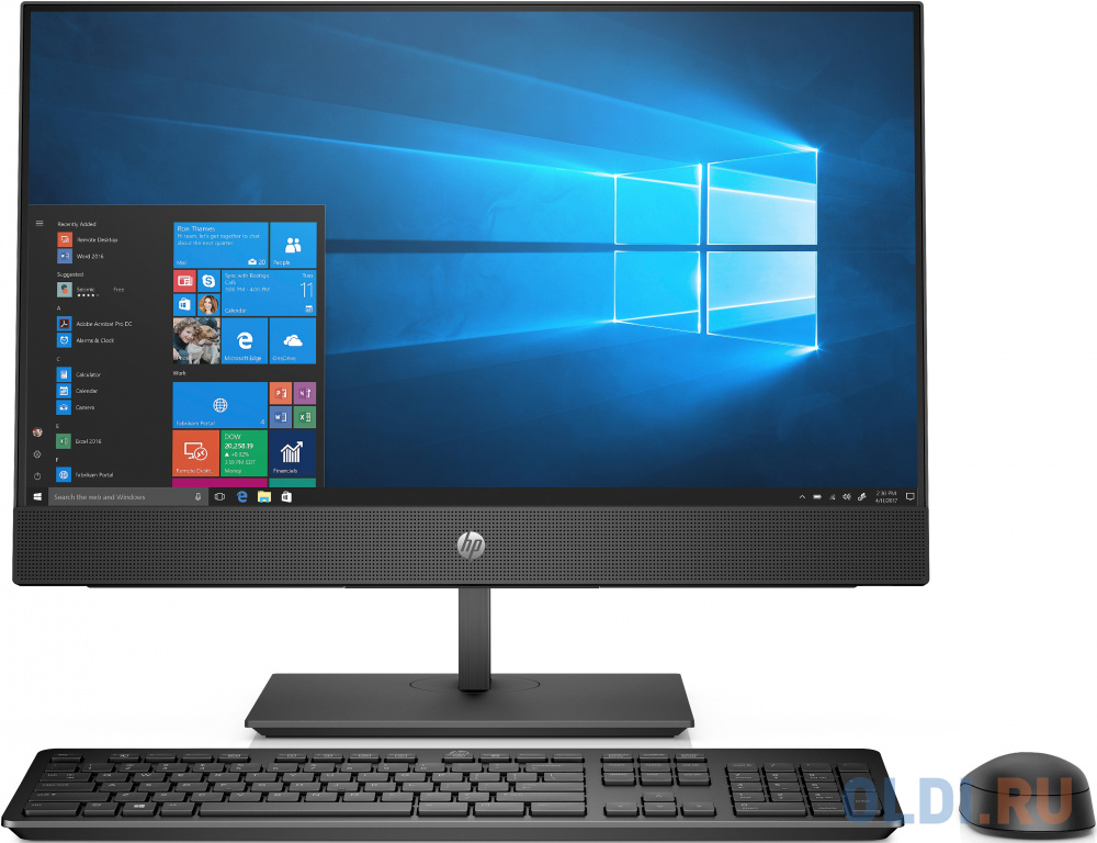 

Моноблок HP ProOne 440 G5 23.8" Full HD i5 9500T (2.2)/8Gb/1Tb 7.2k/UHDG 630/DVDRW/Windows 10 Professional 64/GbitEth/WiFi/BT/120W/клавиатура/мышь/Cam/черный 1920x1080