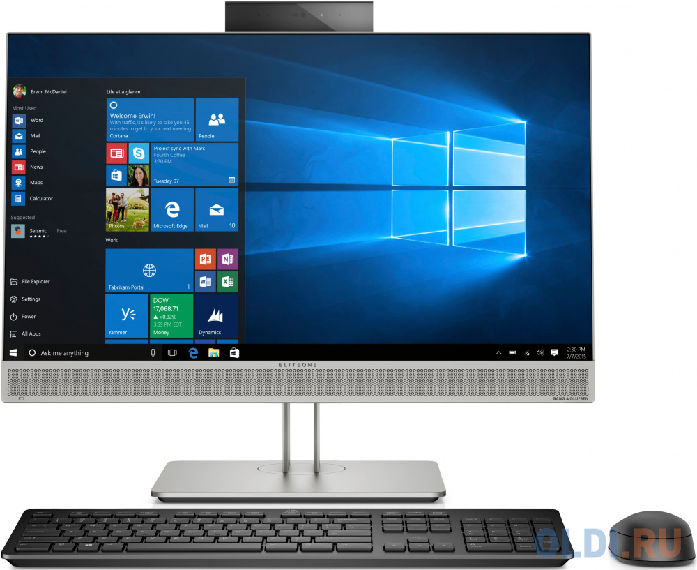 

Моноблок HP EliteOne 800 G5 23.8" Full HD Touch i5 9500 (3)/8Gb/SSD256Gb/UHDG 630/DVDRW/Windows 10 Professional 64/GbitEth/WiFi/BT/180W/клавиатура/мышь/Cam/серебристый 1920x1080, Черный