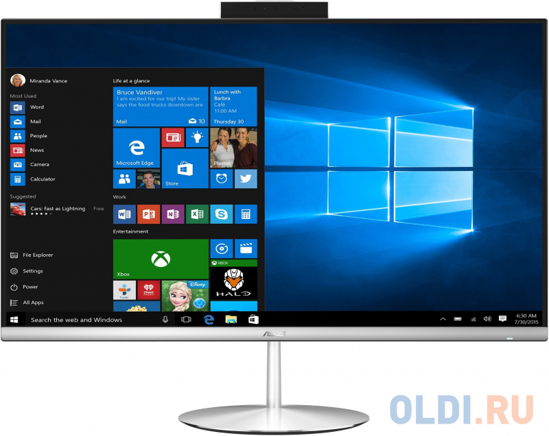 

Моноблок 23.8" ASUS Zen AiO ZN242GDK-CA019R 1920 x 1080 Intel Core i7-8750H 16Gb 1 Tb 256 Gb nVidia GeForce GTX 1050 4096 Мб Windows 10 Professional серебристый 90PT0231-M05380 90PT0231-M05380