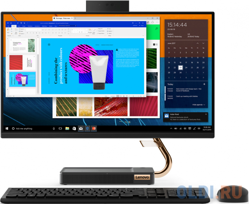 

Lenovo IdeaCentre AIO A540-24API 23.8"(1920x1080)/AMD Ryzen 3 3200GE(3.3Ghz)/8192Mb/256SSDGb/noDVD/Int:AMD Radeon Vega 8 /BT/WiFi/war 1y/black/W10 + Клавиатура, мышь USB F0EM005CRK, Черный