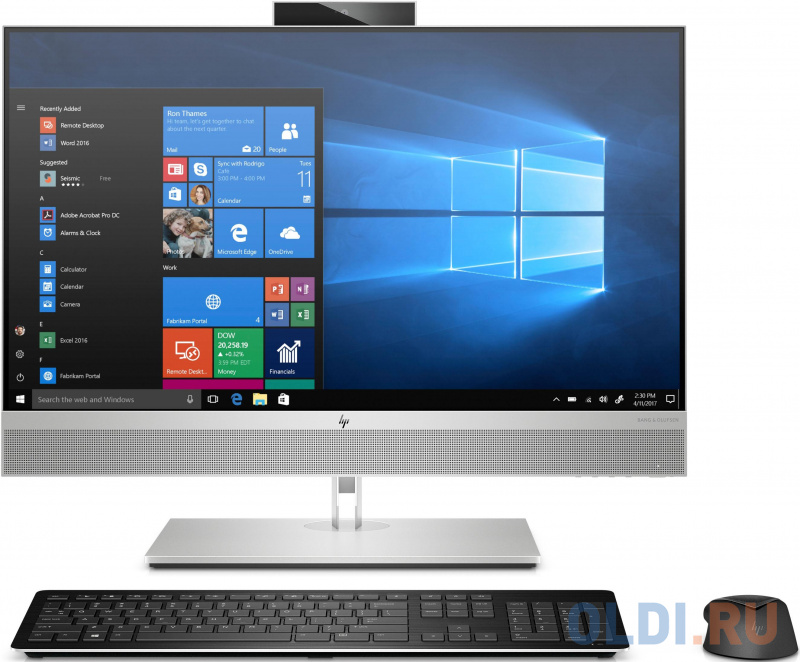 

Моноблок HP EliteOne 800 G6 24" Touch i5 10500 8Gb SSD256Gb RX 5300M 3Gb Windows 10 Professional 64 WiFi BT клавиатура мышь Cam, Серебристый