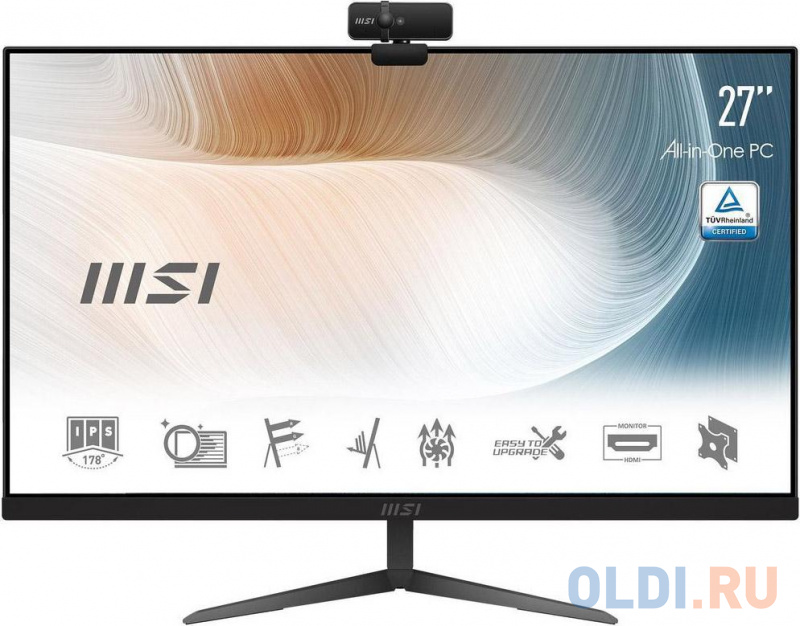 

Моноблок MSI Modern AM271P 11M-495XRU 27" Full HD i5 1135G7 (2.4) 8Gb SSD512Gb noOS 120W клавиатура мышь черный 1920x1080