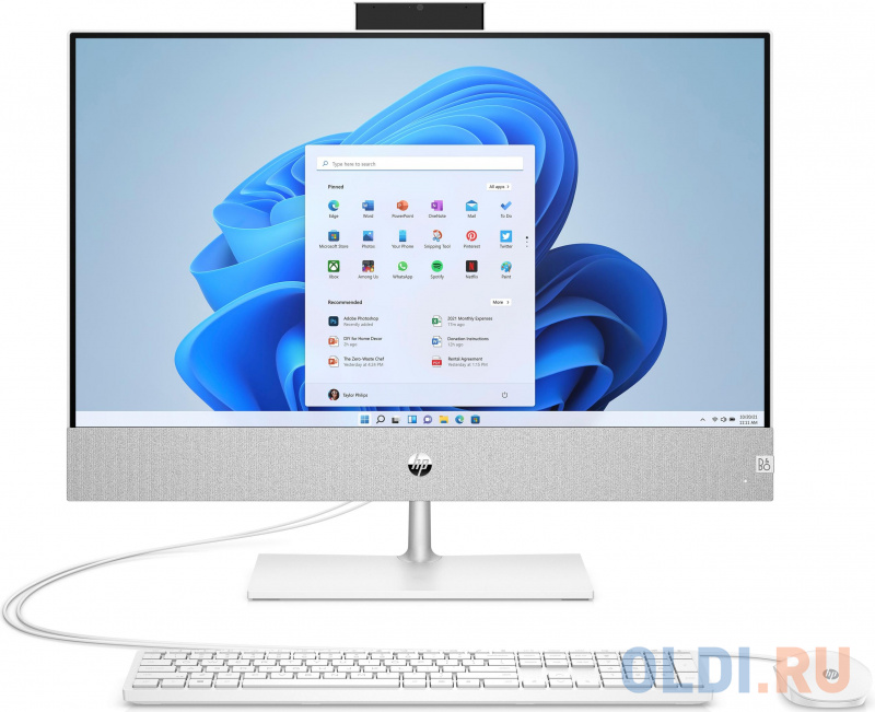 

HP Pavilion 24-ca0026ur AiO 23.8"(1920x1080)/AMD Ryzen 5 5500U(2.1Ghz)/16384Mb/512PCISSDGb/noDVD/Int:AMD Intergrated Graphics /Cam/WiFi/war 1y/Snowflake white/W11 + kbd/mouse