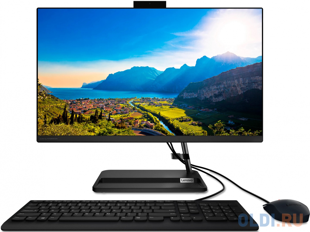 Моноблок/ Lenovo IdeaCentre AIO 3 24ALC6   23.8&quot;(1920x1080 IPS)/AMD Ryzen 5 7430U(2.3Ghz)/16384Mb/512SSDGb/noDVD/Int:AMD Radeon/Cam/BT/WiFi/war 1