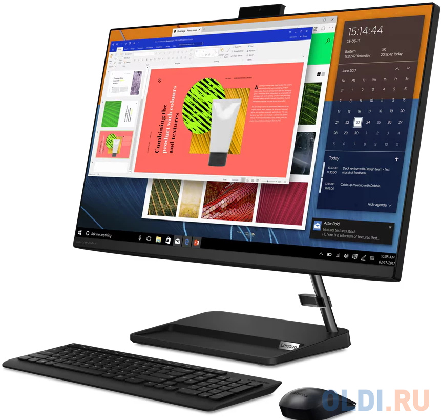 Моноблок/ Lenovo IdeaCentre AIO 3 27ALC6   27&quot;(1920x1080 IPS)/AMD Ryzen 5 7430U(2.3Ghz)/16384Mb/512SSDGb/noDVD/Int:AMD Radeon/Cam/BT/WiFi/war 1y/ Вид№3