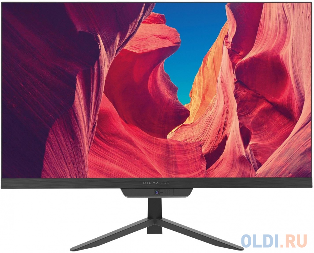 Моноблок Digma Pro Base 23.8" Full HD i3 12100 (3.3) 8Gb SSD512Gb UHDG 730 CR Windows 11 Pro GbitEth WiFi BT 90W клавиатура мышь Cam черный 1920x