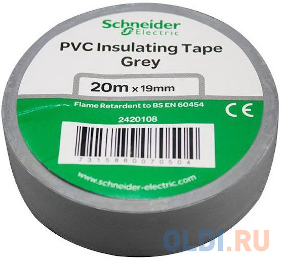 

Изолента SCHNEIDER ELECTRIC 469210 пвх 19мм рул.20м сер.