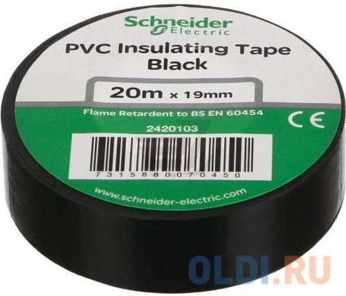 

Изолента SCHNEIDER ELECTRIC 469215 пвх 19мм рул.20м черн.