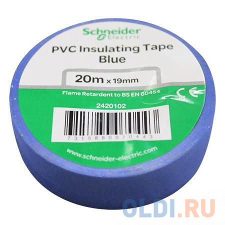 

Изолента SCHNEIDER ELECTRIC 469216 пвх 19мм рул.20м син.