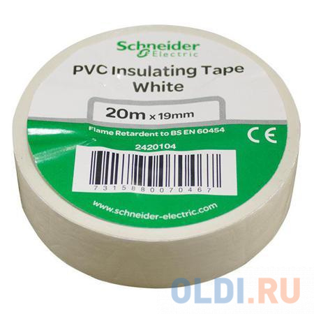 

Изолента SCHNEIDER ELECTRIC 469214 пвх 19мм рул.20м бел.