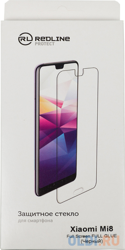 

Защитное стекло для экрана Redline для Xiaomi Mi 8 1шт. (УТ000016736