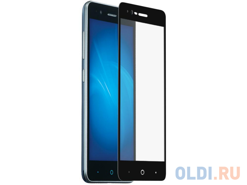 

Закаленное стекло с цветной рамкой (fullscreen) для ZTE Blade A510 DF zColor-03 (black