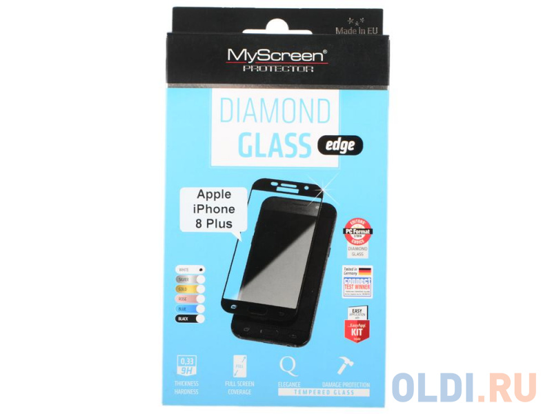 

Защитное стекло Lamel 2,5D MyScreen LITE Glass edge White для iPhone 8 Plus MD2827TG FCOV WHIT8+