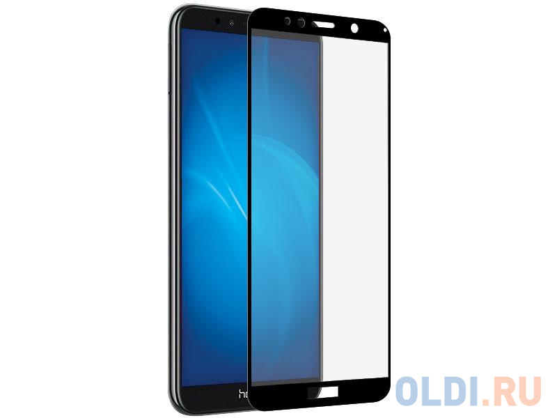 

Закаленное стекло с цветной рамкой (fullscreen+fullglue) для Huawei Honor 7A/Y5 (2018)/Y5 Prime (2018) DF hwColor-57 (black)