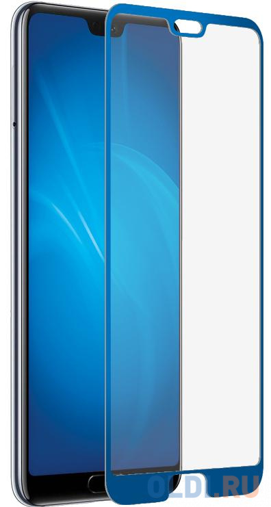 Закаленное стекло 3D с цветной рамкой (fullscreen) для Huawei P20 DF hwColor-66 (blue)
