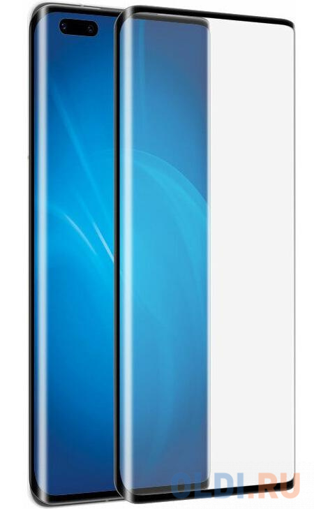 

Закаленное стекло 3D с цветной рамкой (fullscreen) для Huawei Mate 40 Pro DF hwColor-125 (black)
