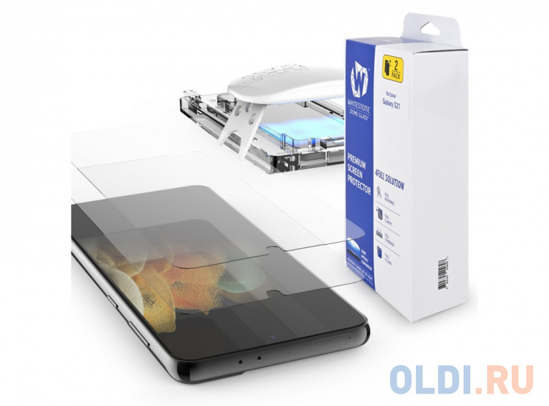 

Защитное стекло для экрана Samsung DomeGlass B2C (2 стекла) для Samsung Galaxy S21 прозрачная антиблик. 2шт. (F-S21-B2C