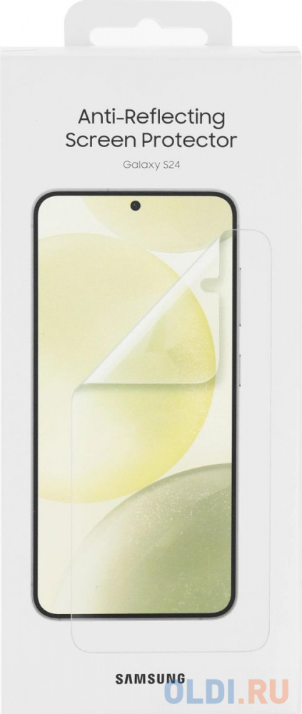 

Защитная пленка для экрана Samsung для Samsung Galaxy S24 прозрачная, 2 шт, с аппликатором для разглаживания, прозрачный [ef-us921ctegru]