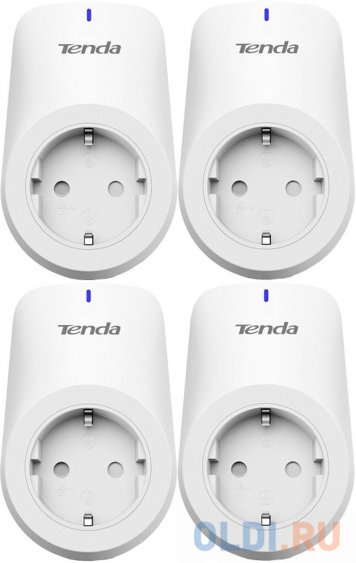 

Tenda SP3(4-pack) Умная розетка Beli Wi-Fi Набор 4 шт,2,4 ГГц