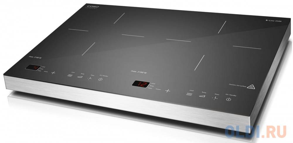 Индукционная электроплитка CASO S-Line 3500 чёрный плита индукционная настольная caso pro chef 3500