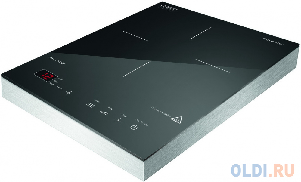 Индукционная электроплитка CASO S-Line 2100 чёрный плита индукционная настольная caso pro gourmet 2100