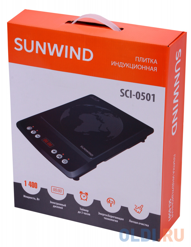 Индукционная электроплитка SunWind SCI-0501 чёрный фото
