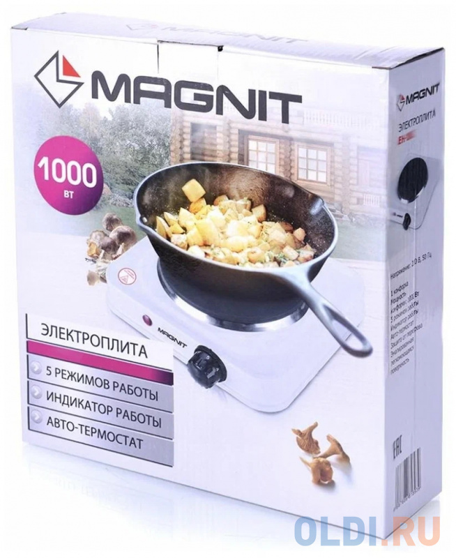 Электроплитка Magnit EH-1011 белый фото