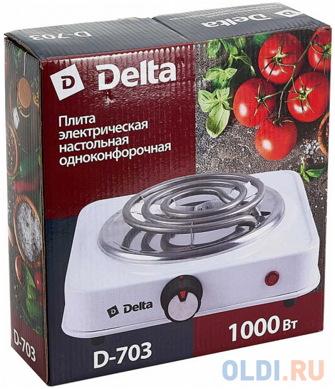 Электроплитка DELTA D-703 белый фото