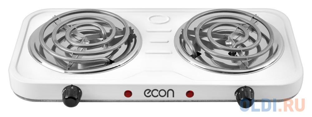 Электроплитка ECON ECO-210HP белый, размер 44,4x6,5x24,8 см - фото 1
