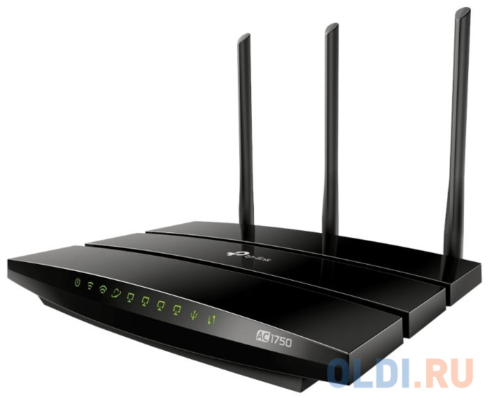 

Wi-Fi роутер TP-LINK Archer A7 802.11abgnac 1750Mbps 2.4 ГГц 5 ГГц 4xLAN USB черный