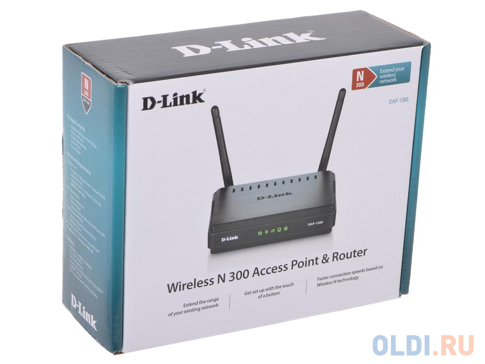 Точка доступа D-Link DAP-1360U/A1A Беспроводная точка доступа/маршрутизатор N300 - фото 5
