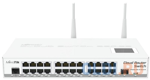Коммутатор MikroTik CRS125-24G-1S-2HnD-IN Cloud Router Switch 125-24G-1S-IN with Atheros AR9344 CPU, 128MB RAM, 24xGigabit LAN, 1xSFP, RouterOS L5, LC
