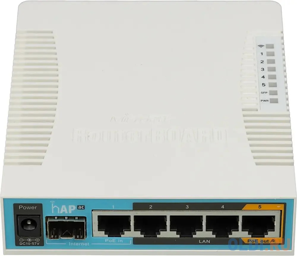 Маршрутизатор MikroTik RB962UiGS-5HacT2HnT Беспроводной маршрутизатор   802.11ac  2.4ГГц и 5ГГЦ   5xLAN  1xUSB  1xSFP фото