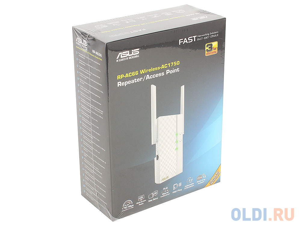 Усилитель Wi-Fi сигнала ASUS RP-AC66 Двухдиапазонный беспроводной повторитель стандарта Wi-Fi 802.11ac - фото 5