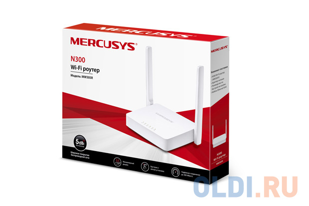 Маршрутизатор Mercusys MW305R Wi-Fi роутер 300 Мбит/с 2,4 ГГц, 1 порт WAN 10/100 Мбит/с + 3 порта LAN 10/100 Мбит/с, 3 фиксированные антенны фото