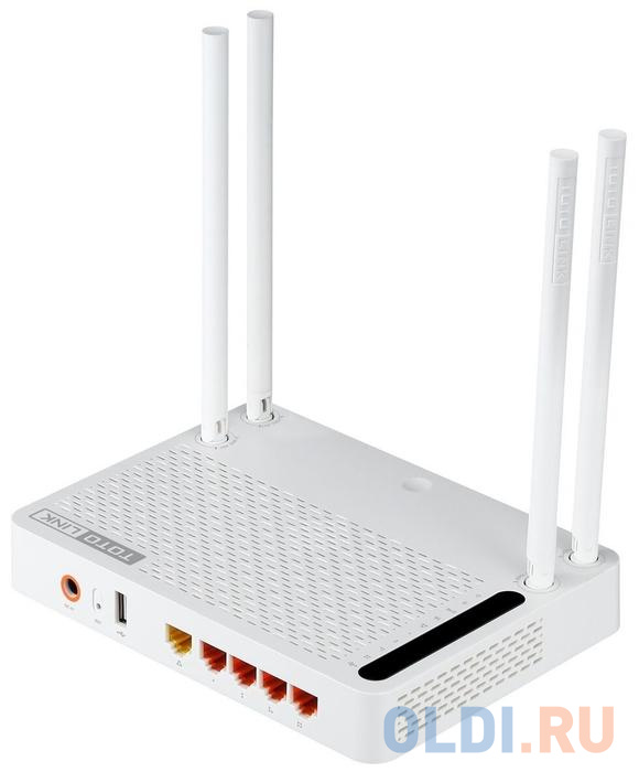 A3002RU TOTOLINK "AC1200 Wireless Dual Band Gigabit Router 5*GE Ports(1*WAN+4*LAN) , 1*USB2.0 port, 1* Reset/WPS button, 4*5dBi fixed antennas, 1*power on/off switch, PSU  12V/2A Multiple SSID, WiFi schedule, Universal repeater,WPS, IPV6, TR069" - фото 3