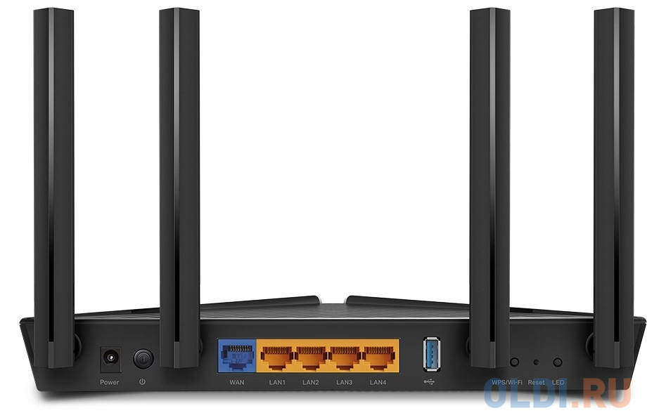 Wi-Fi роутер TP-LINK Archer AX50 802.11ax 3000Mbps 2.4 ГГц 5 ГГц 4xLAN USB черный фото