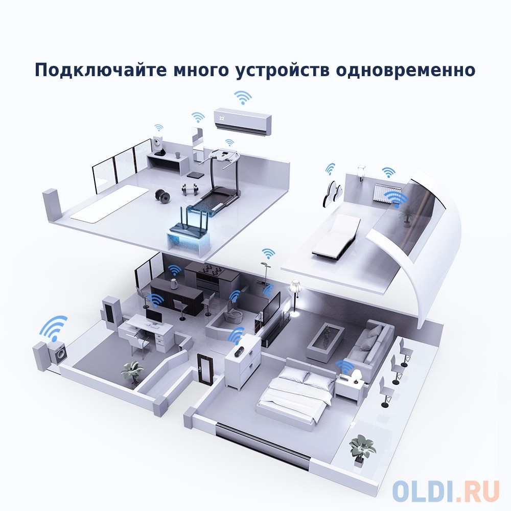 Wi-Fi роутер TP-LINK Archer AX50 802.11ax 3000Mbps 2.4 ГГц 5 ГГц 4xLAN USB черный фото
