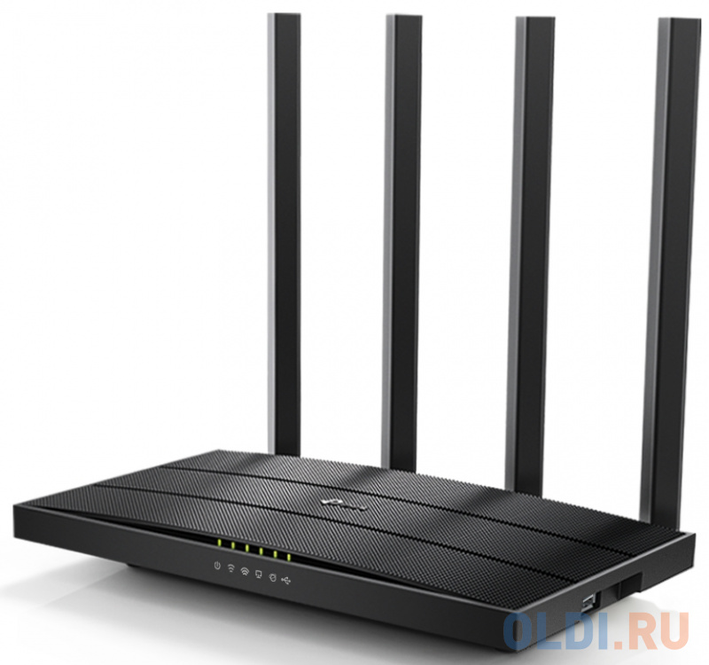 Wi-Fi роутер TP-LINK ARCHER C6U 802.11abgnac 1167Mbps 2.4 ГГц 5 ГГц 4xLAN черный фото