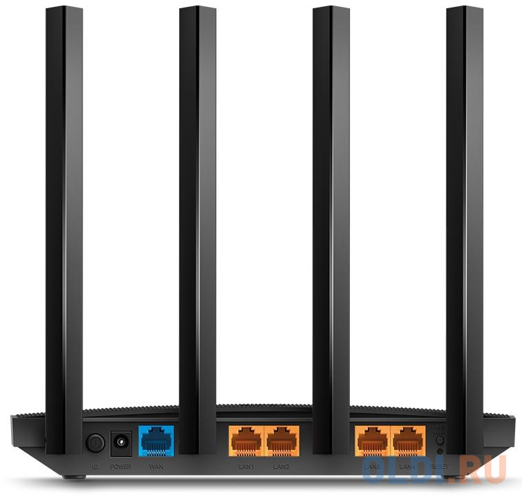 Wi-Fi роутер TP-LINK ARCHER C6U 802.11abgnac 1167Mbps 2.4 ГГц 5 ГГц 4xLAN черный - фото 3