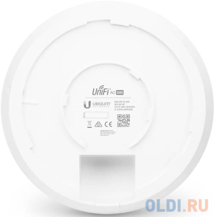 Точка доступа [UAP-AC-SHD-EU] Ubiquiti UniFi AP AC SHD Wave2 AC AP, Security and BLE, 2x GLAN, MIMO 4x4, усиление 8 дБ, потребление 20 Вт фото