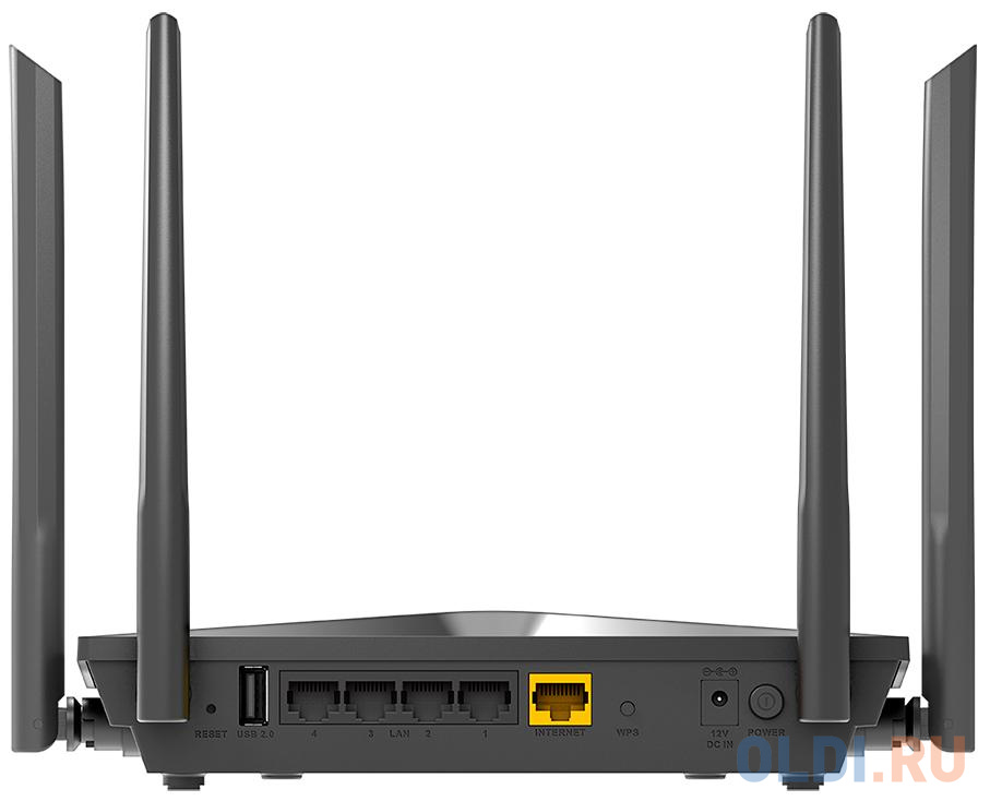 Wi-Fi роутер D-Link DIR-2150 802.11abgnac 2032Mbps 2.4 ГГц 5 ГГц 4xLAN USB черный DIR-2150/RU/R1A от OLDI